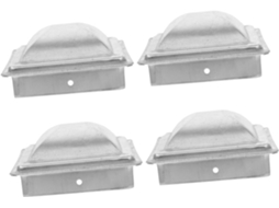 Conjunto De 4 Peças De Ponteiras Decorativas Para Cercas Quadradas - Proteção E Design Confiáveis