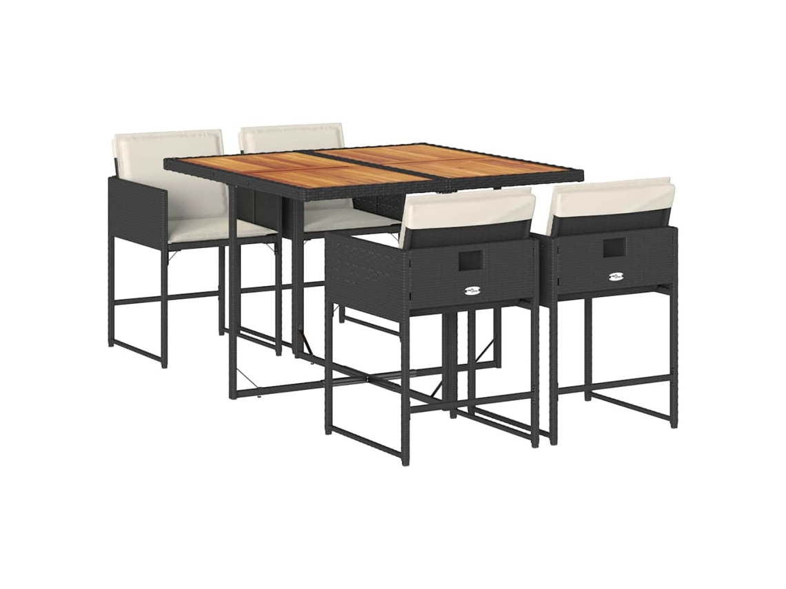 Garden Dining Set, Garden Dining Sets Vidaxl Preto Rattan / Vime (n/a)