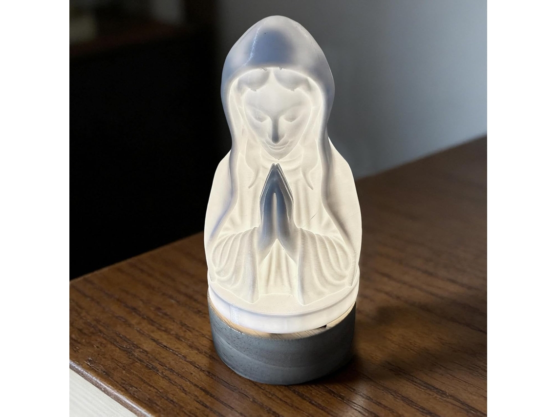 Luminária Noturna Da Virgem Maria, Estátua Religiosa De Oração Para Cabeceira, Abajur Infantil Para Decoração De Casa