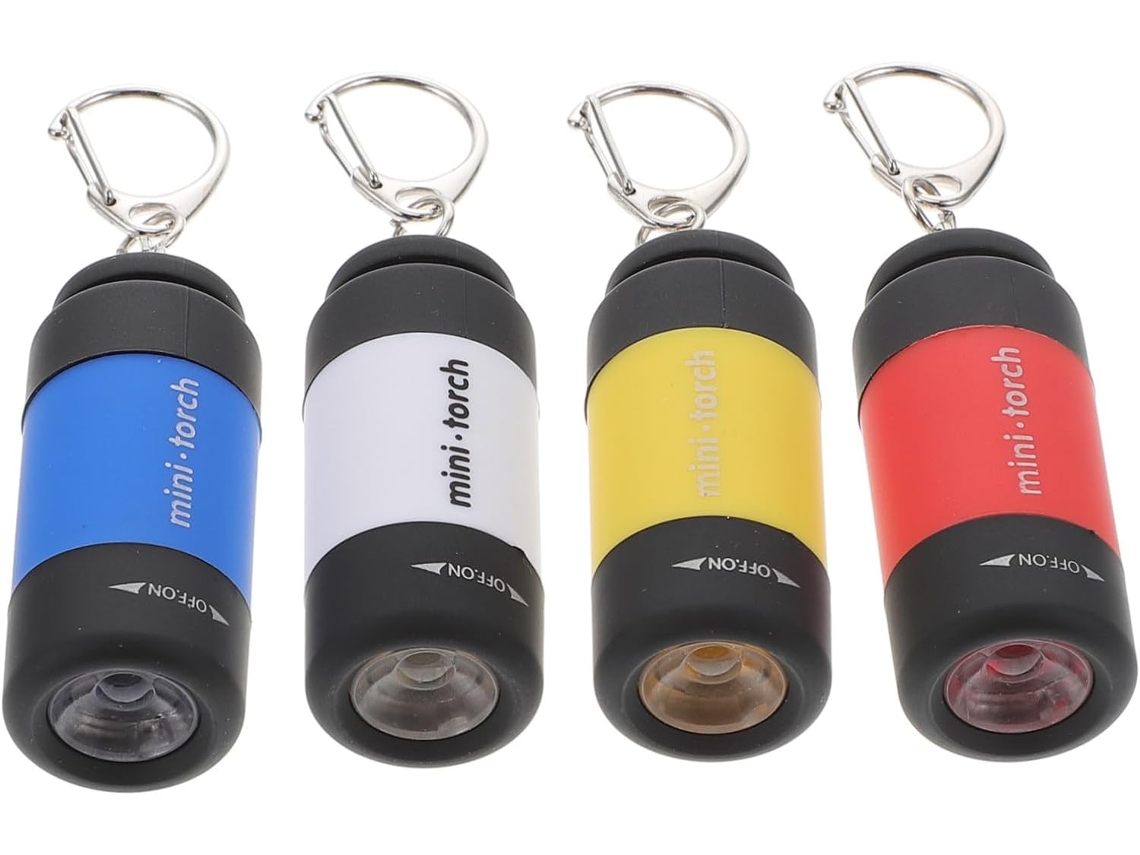 Chaveiro Com 4 Mini Lanternas Led, Recarregáveis Via Usb