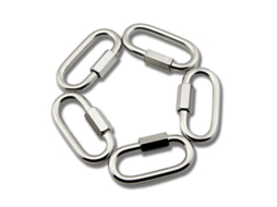 Anclaje Rápido D De Acero Inoxidable M6 Engranaje De Cadena 5pcs Para Camping Senderismo Pesca 200kg