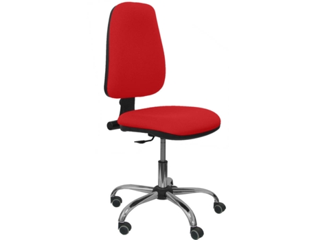 Cadeira de Escritório Operativa PYC Socovos Vermelho com rodas anti-risco (Sem Braços - Tecido) — Sem Braços