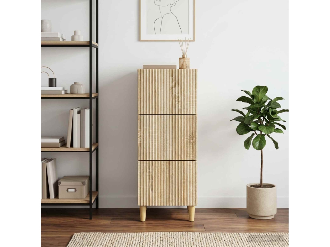 Vidaxl Gabinete De Gavetas Carvalho Sonoma 33 X 34,5 X 90 Cm