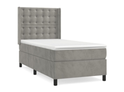 Box Spring Bed, Box Spring Beds Vidaxl Cinzeto Veludo (90 X 190 Cm)