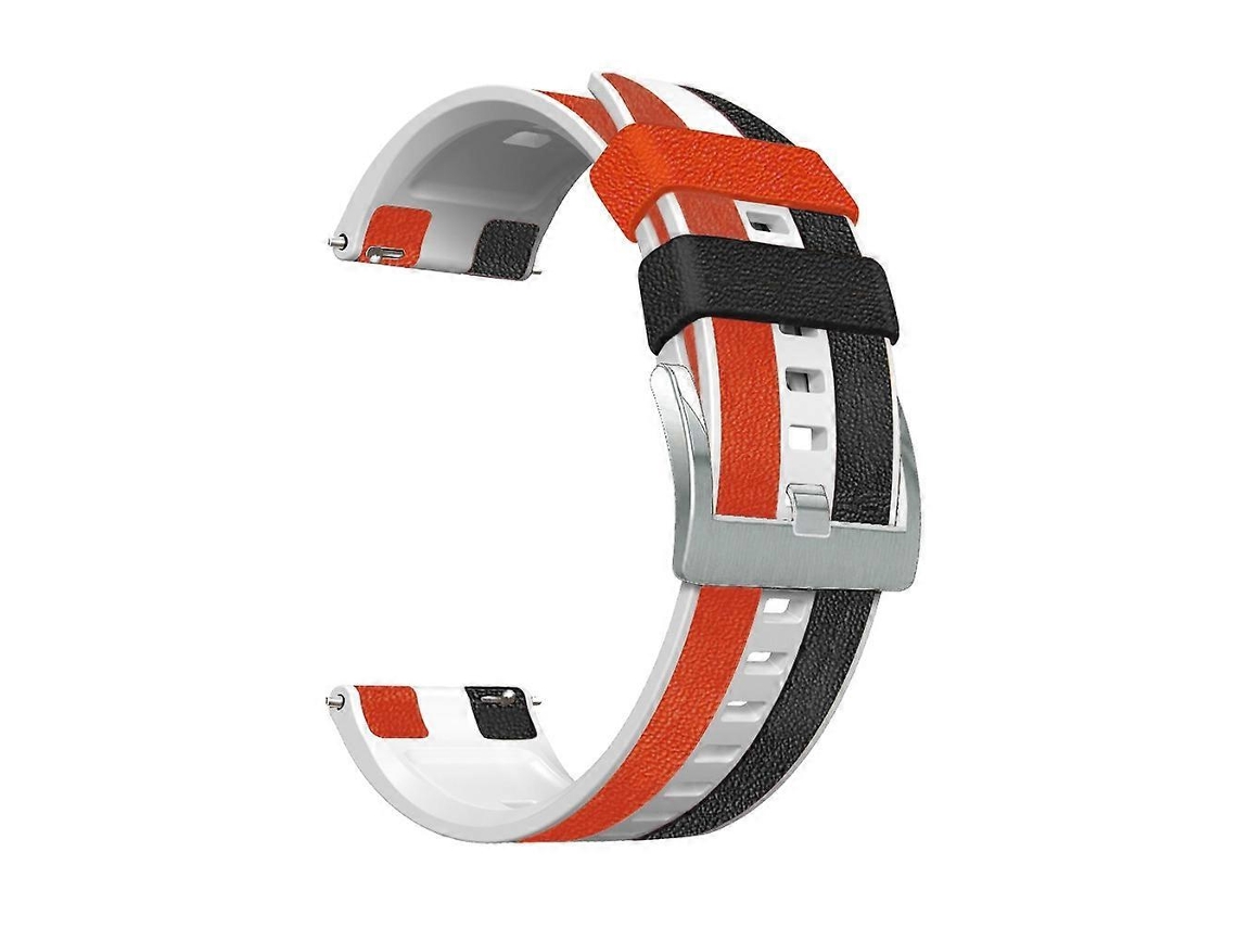 Pulseira De Silicone E Couro Tricolor Para Huawei Watch Gt 3 Pro 22mm