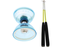 Diabolo Chinês Com Rolamentos Para Diversão Em Festas, Azul, 13cm