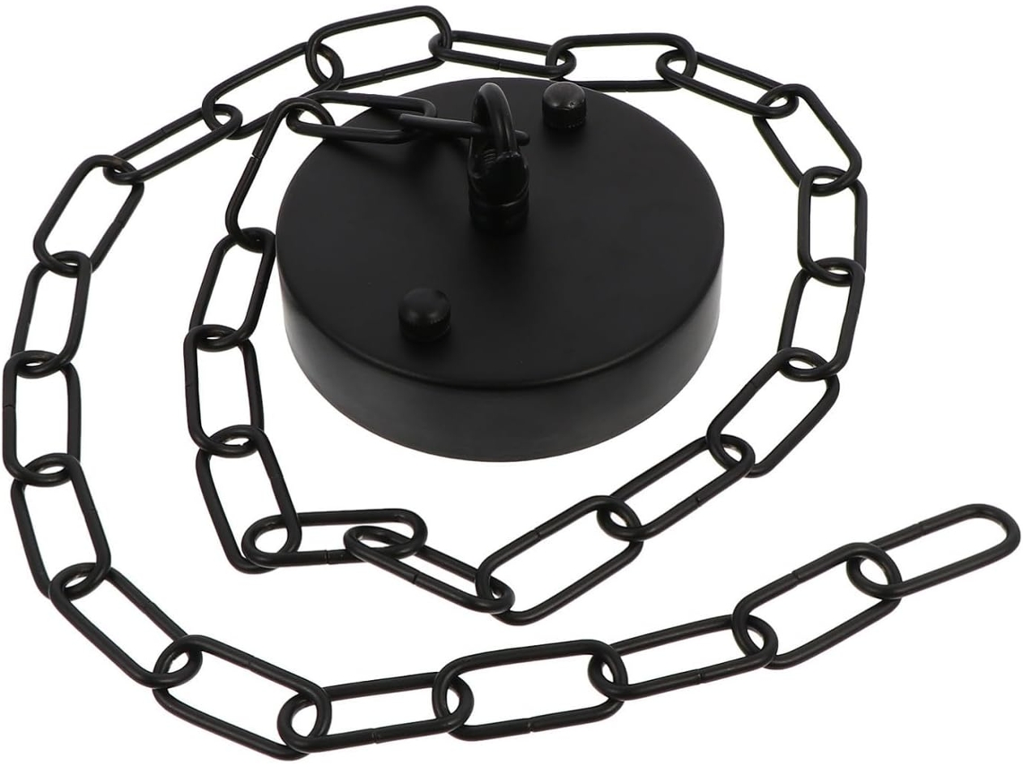 Corrente De Ferro Preta Para Luminária Pendente, Acessório Iluminação