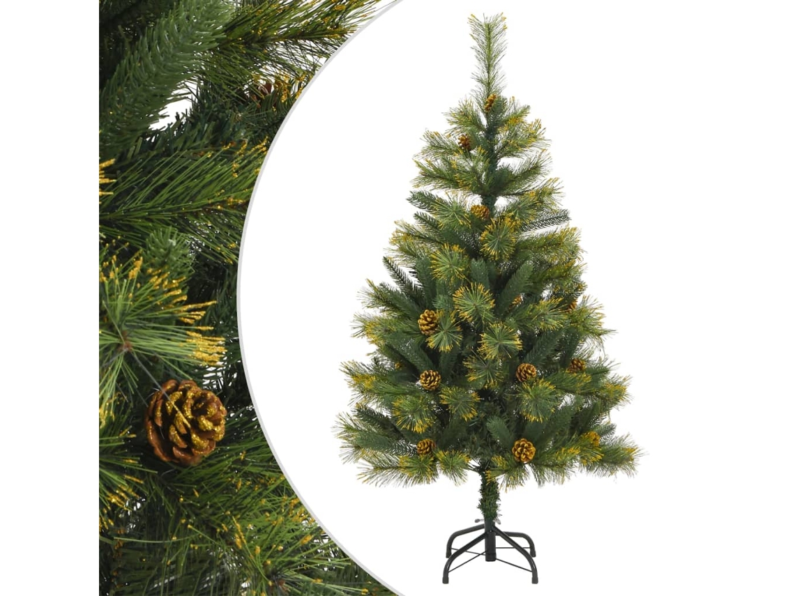 Artificial Hinged Christmas Tree, Artificial Hinged Christmas Trees Vidaxl Verde Pvc (120 Cm)