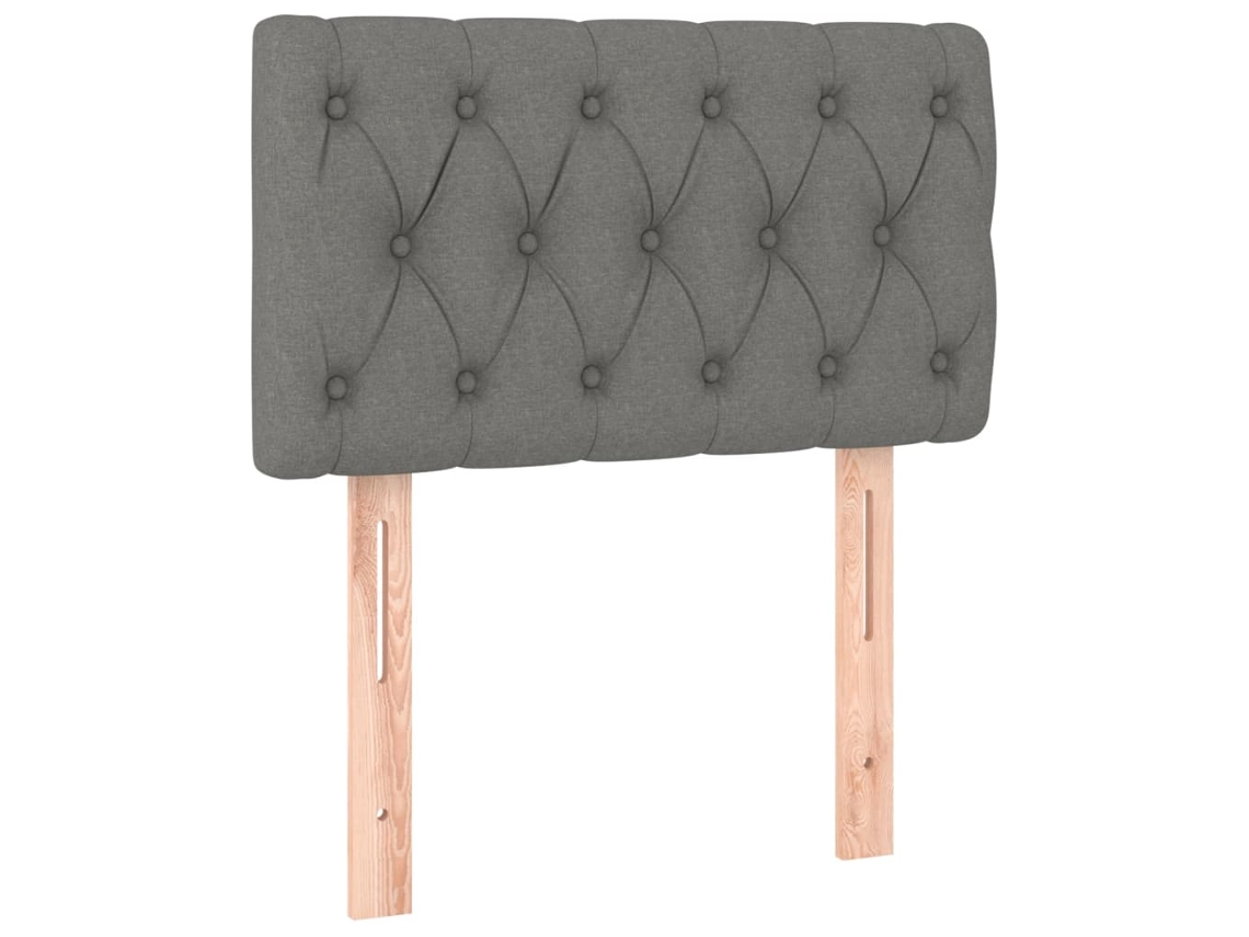 Cabeceira de Cama Tecido Cinzento Escuro MAISON EXCLUSIVE (80x7x78 cm)