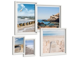 Conjunto De Pinturas Paisagens Litorâneas Praianas Espelharte (5 Peças)