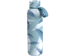 Garrafa térmica Quokka Solid Blue Wind com alça para pendurar, 630ml