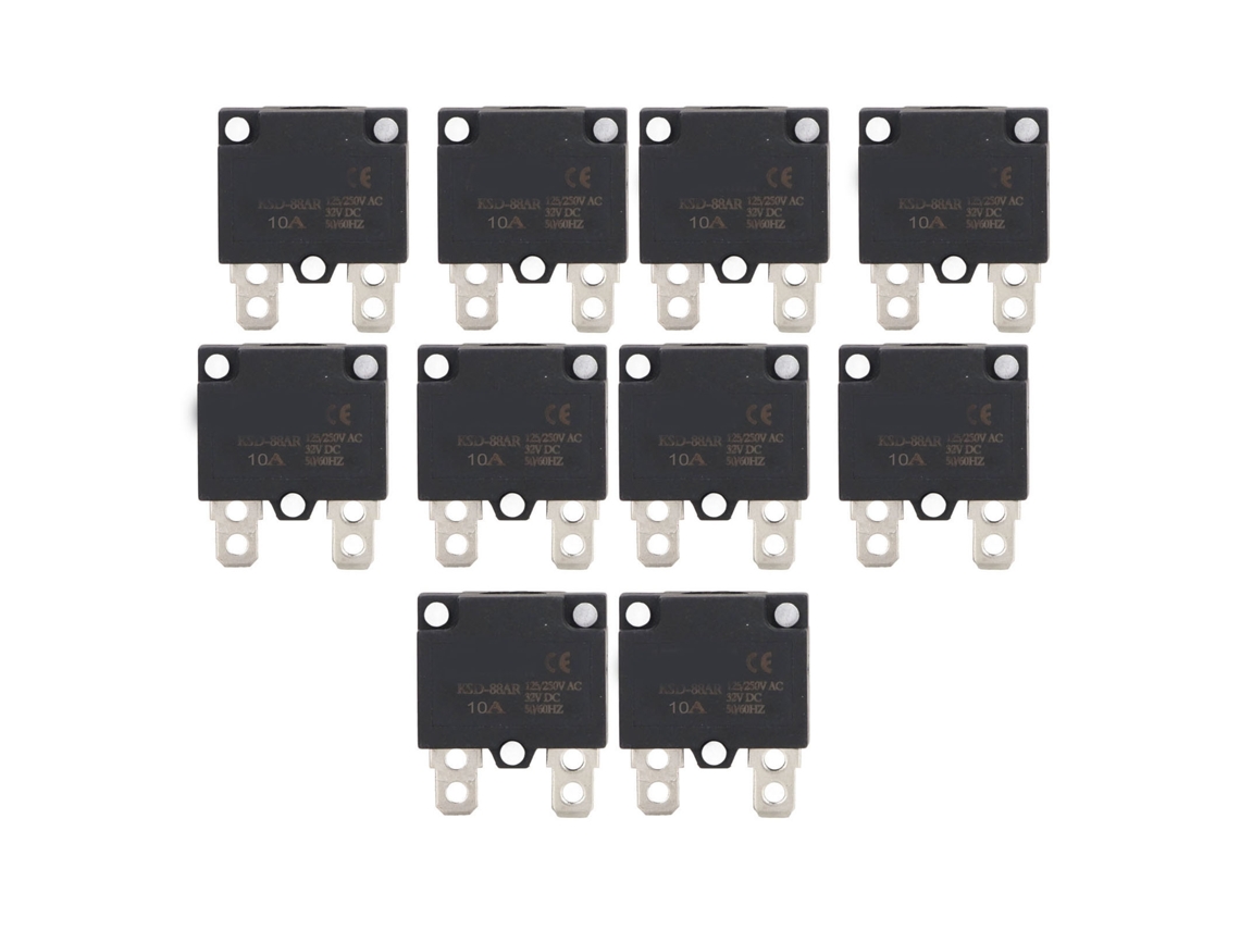 FUSÍVEL HKJ Proteção contra Sobrecarga com Reset Automático, 10 Peças, AC125/250V