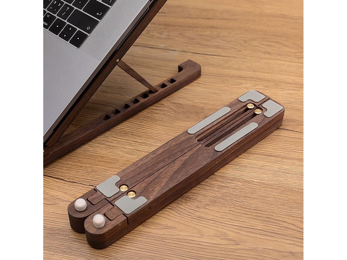 Lurelia Suporte Para Portátil Ajustável, Dobrável, Em Madeira, Para 11 A 17 Polegadas, Compatível Com Macbook