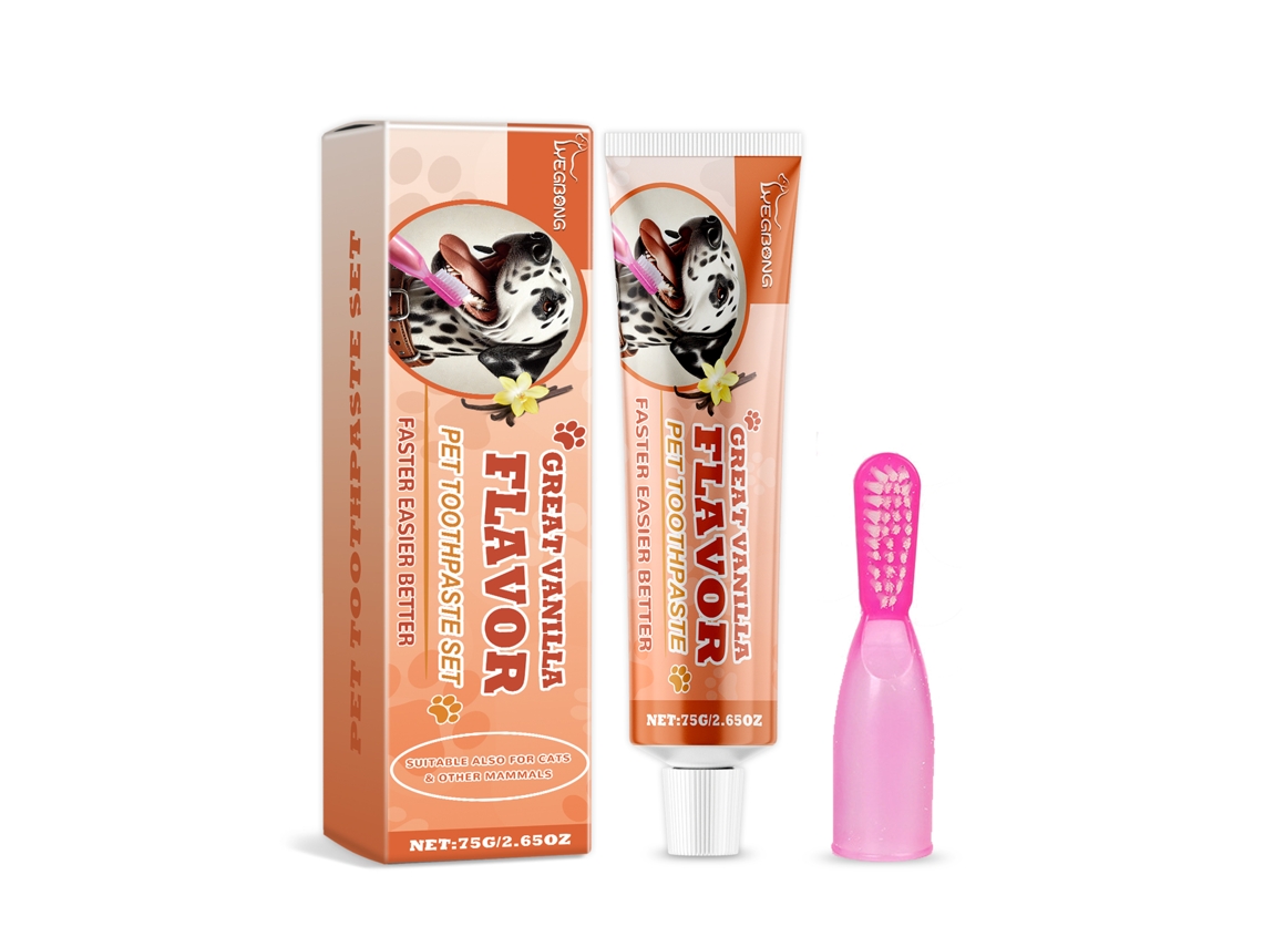 Kit De Creme Dental Para Pets Com Sabor De Baunilha Yegbong Para Limpeza E Cuidado Oral