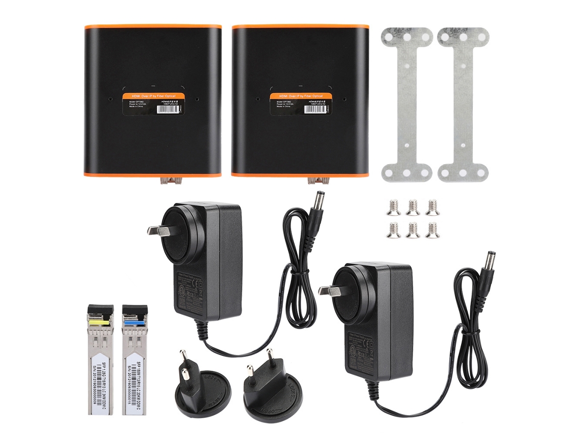 Extensor De Mídia Measy Opt882 Hdmi Com Fibra Óptica Transmissor Receptor 1080p Monomodo Sc/fc 20km