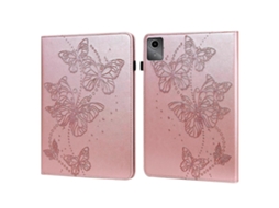 Capa De Couro Com Estampa De Borboleta Em Relevo Para Tablet Lenovo Tab M11 / Xiaoxin Pad 11 2024