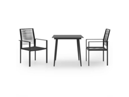 Vidaxl 3 Pcs Conjunto De Jantar Para Jardim