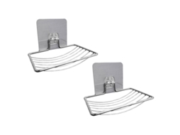 Conjunto de 2 Suportes de Sabão Sem Perfuração Aço Inoxidável Montagem na Parede NEVEANCE