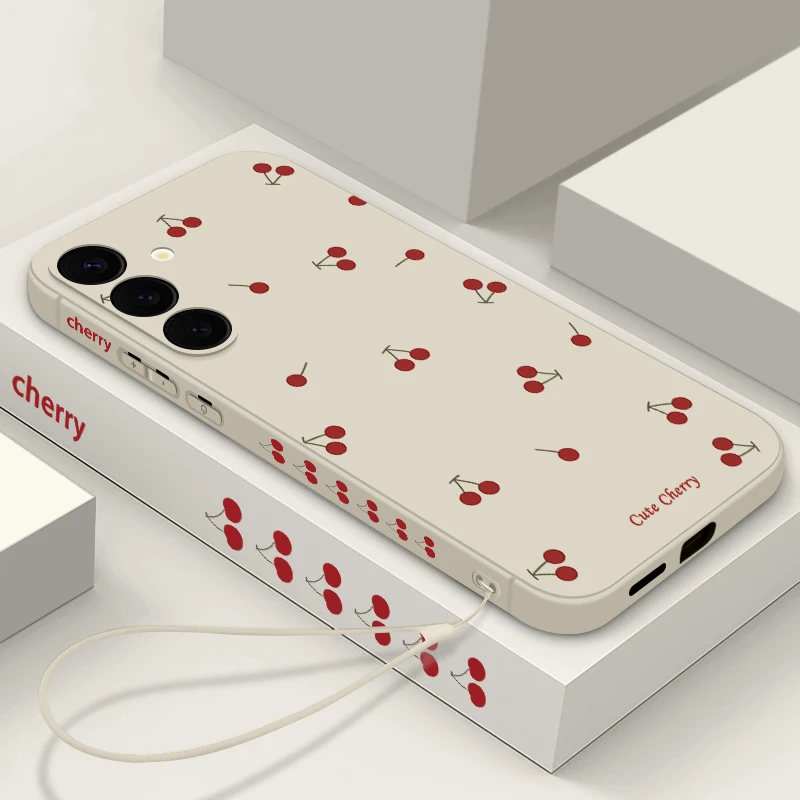 (pulseira Branca) Capa Magnética Para Samsung Galaxy S23 Cherry, Carregamento Sem Fio Magsafe