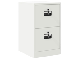 Conjunto 1 Organizador De Escritório Vidaxl Branco Metal (44 X 50 X 74,5 Cm)
