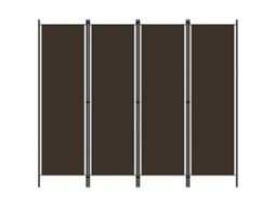 Vidaxl Divisória De Quarto Com 4 Painéis 200x180 Cm Castanho