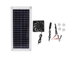 Kit Ventilador Solar 10w 18v para Animais de Estimação Ao Ar Livre