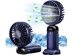 Ventilador Portátil De Mão, Recarregável Via Usb, Com 5 Velocidades, Mini Ventilador Dobrável Para Mesa
