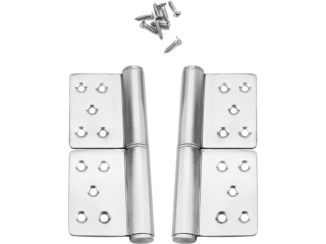 Dobradiça, Dobradiças, Ferragens, 2 Dobradiças De Porta Metálicas Com