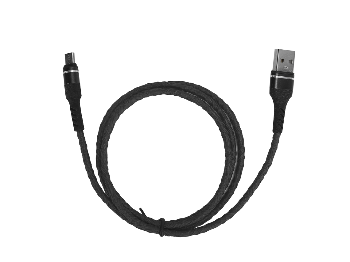 Cabo de Dados de jeans estampado preto 1mm com carregamento rápido EOOCOO