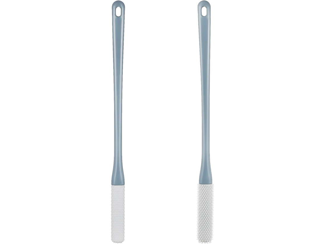 Escova De Silicone Com Cabo Longo Sewroro Para Esfoliação Dos Pés E Dedos, Pacote Com 2 Unidades, Ideal Para Cuidados