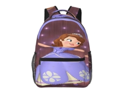 Mochila Sofia The First E45 Para Estudantes, Durável E Leve, À Prova Dágua E Com Alça De Ombro Respirável. Loja Olysi