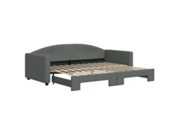 Daybed With Trundle, Daybeds With Trundles Vidaxl Cinzeto Tecido (90 X 200 Cm)