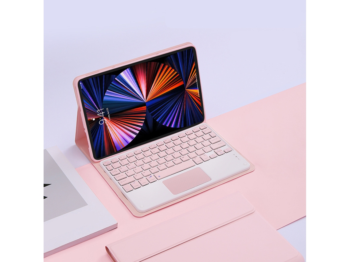Capa Teclado Para Lenovo Xiaoxin Plus 11,5 (2023-tb350fu) Polegadas, Com Teclado Touch Bluetooth (rosa) Cuich