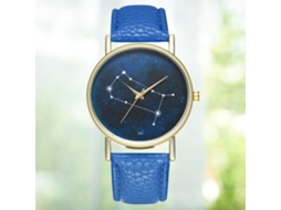 Reloj De Mujer Zhoulianfa De Cuero Pu Con Dial Redondo Y Cuarzo (azul)