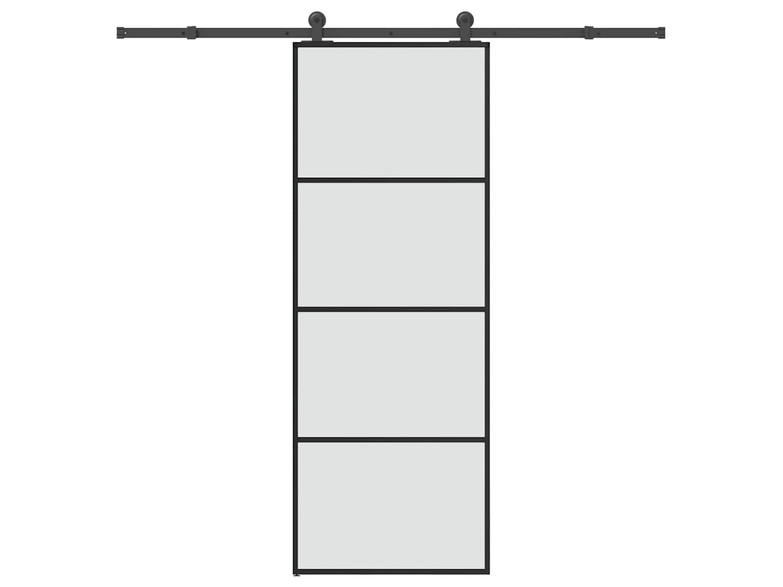 Porta de correr VIDAXL Preto Vidro (76x205 cm)