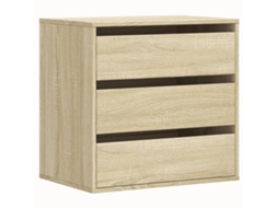 Chest Of Drawers, Chests Of Drawers Vidaxl Marrom Madeira Processada (60 X 41 X 58 Cm)