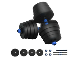 Conjunto 1 Conjunto De Halteres Vidaxl Preto Pvc (132 X 21 X 21 Cm)
