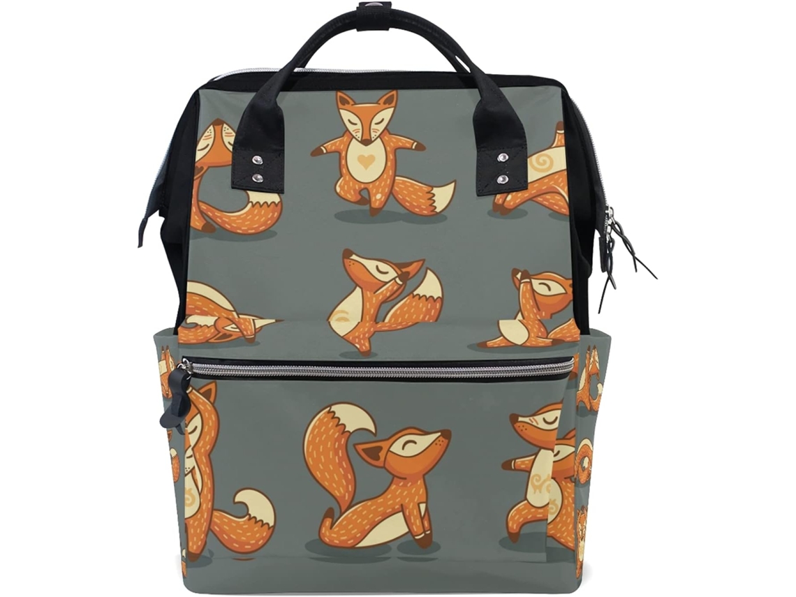 Sacolas De Compras Reutilizáveis Orange Fox Art, Resistentes E Leves, Ideais Mulheres E Meninas.