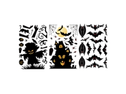 Adesivos Halloween Decorações Dupla Face para Janelas de Festa RNEMITERY
