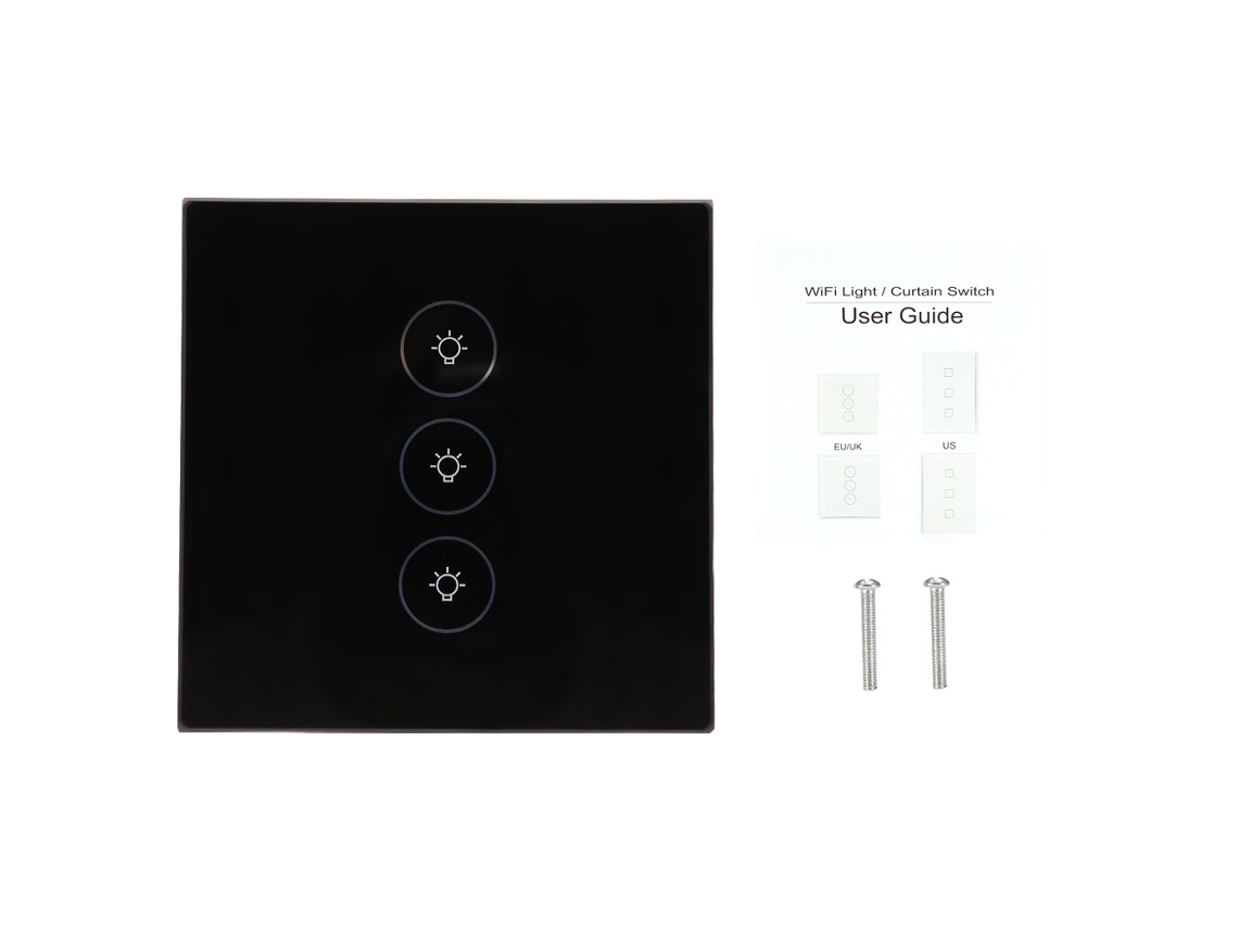Laxiscreed Interruptor De Parede Led Em Vidro Cristal Com Controle Táctil E Compatível Com Tensão Europeia