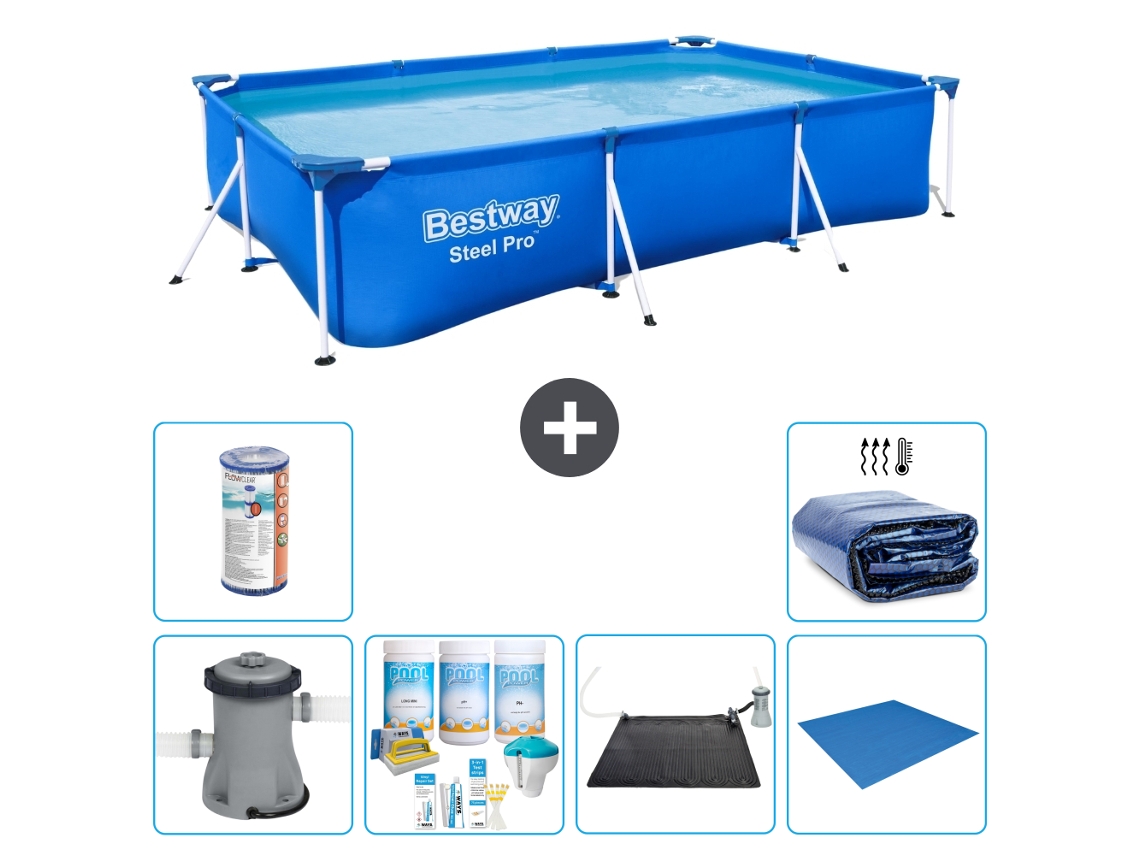Bestway Piscina Bestway Steel Pro Retangular - 300x201x66 Cm - 7-peças S21570