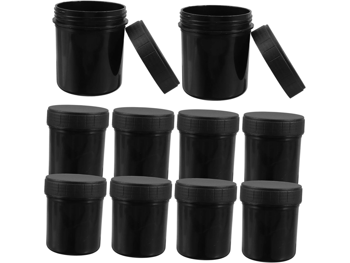 De 10 Potes De Plástico Com Tampas Herméticas, Recipientes Reutilizáveis Para Grânulos E Ideais Para...