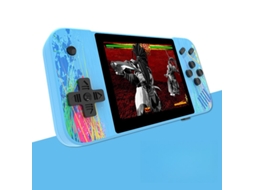 Consola Portátil HEXINYIGJLY Retro 800 Jogos, 3.5" ecrã, recarregável, ligação TV, 2 jogadores, azul