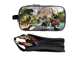 Estojo para Lápis, Camada Dupla, Dinossauro AQUAFORGE
