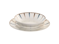 Louça Home Esprit Azul Branco Porcelana 18 Peças