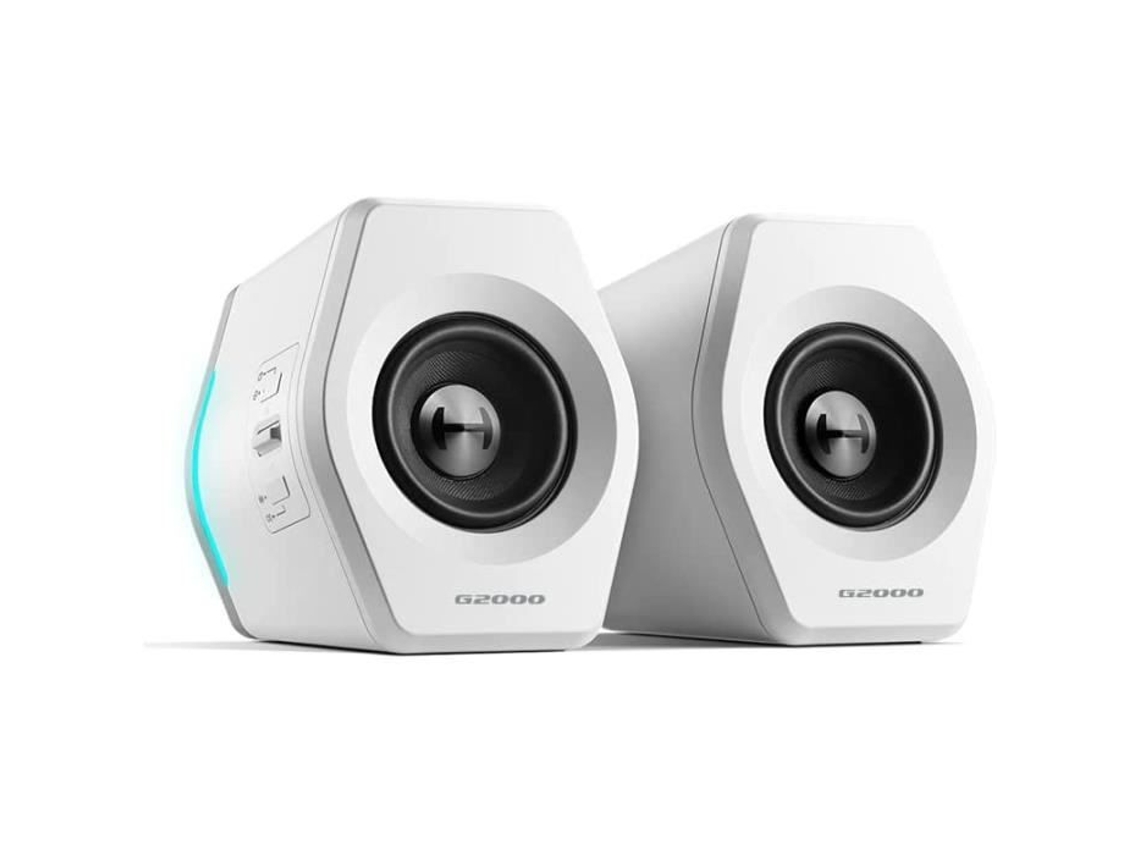 EDIFIER G2000 Alto-Falantes de Mesa Bluetooth Rgb para Jogos 2.0 Brancos