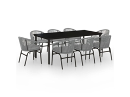 Garden Dining Set, Garden Dining Sets Vidaxl Cinzeto Pvc (200 Cm Table Length)