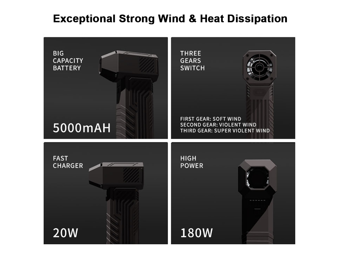 Ventilador de Jato X3 Max 130000rpm 52m/s Limpeza
