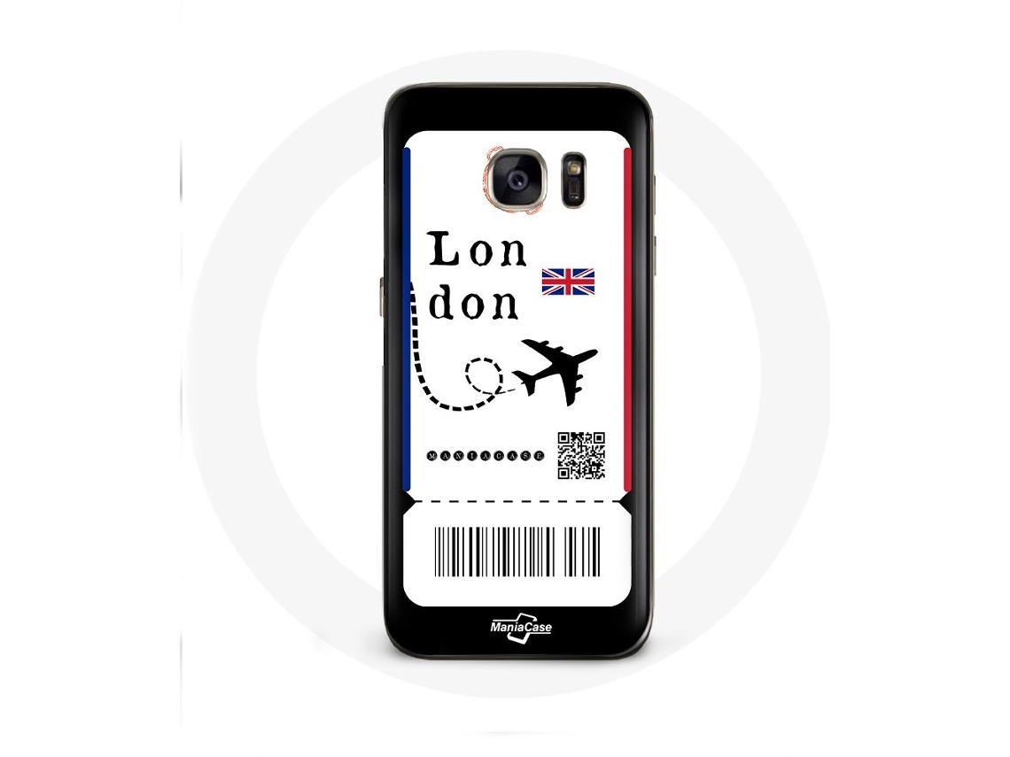 Capa para Samsung Galaxy S6 bilhete de avião Londres