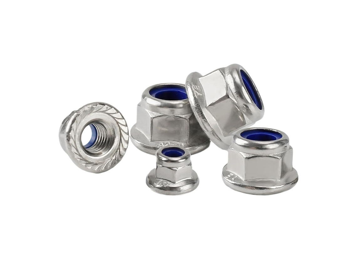 Porca Autotravante Com Inserto De Nylon E Flange Sextavada Da , 5 A 30